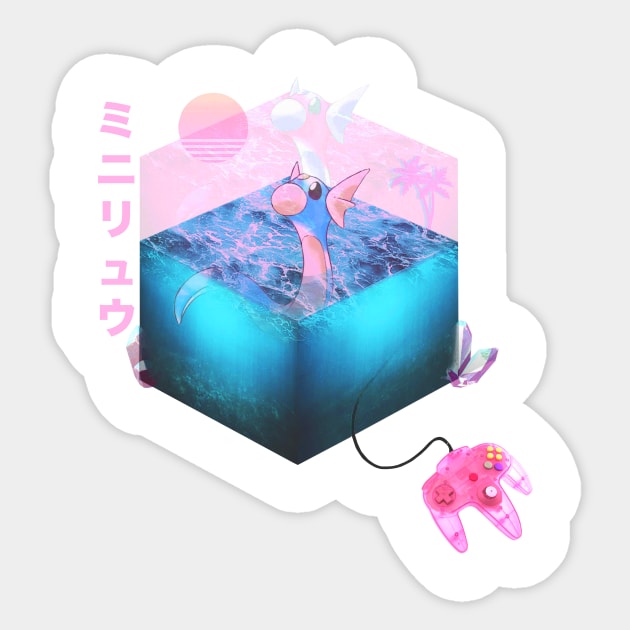 VaporCube 64 Sticker by Silphwave Co